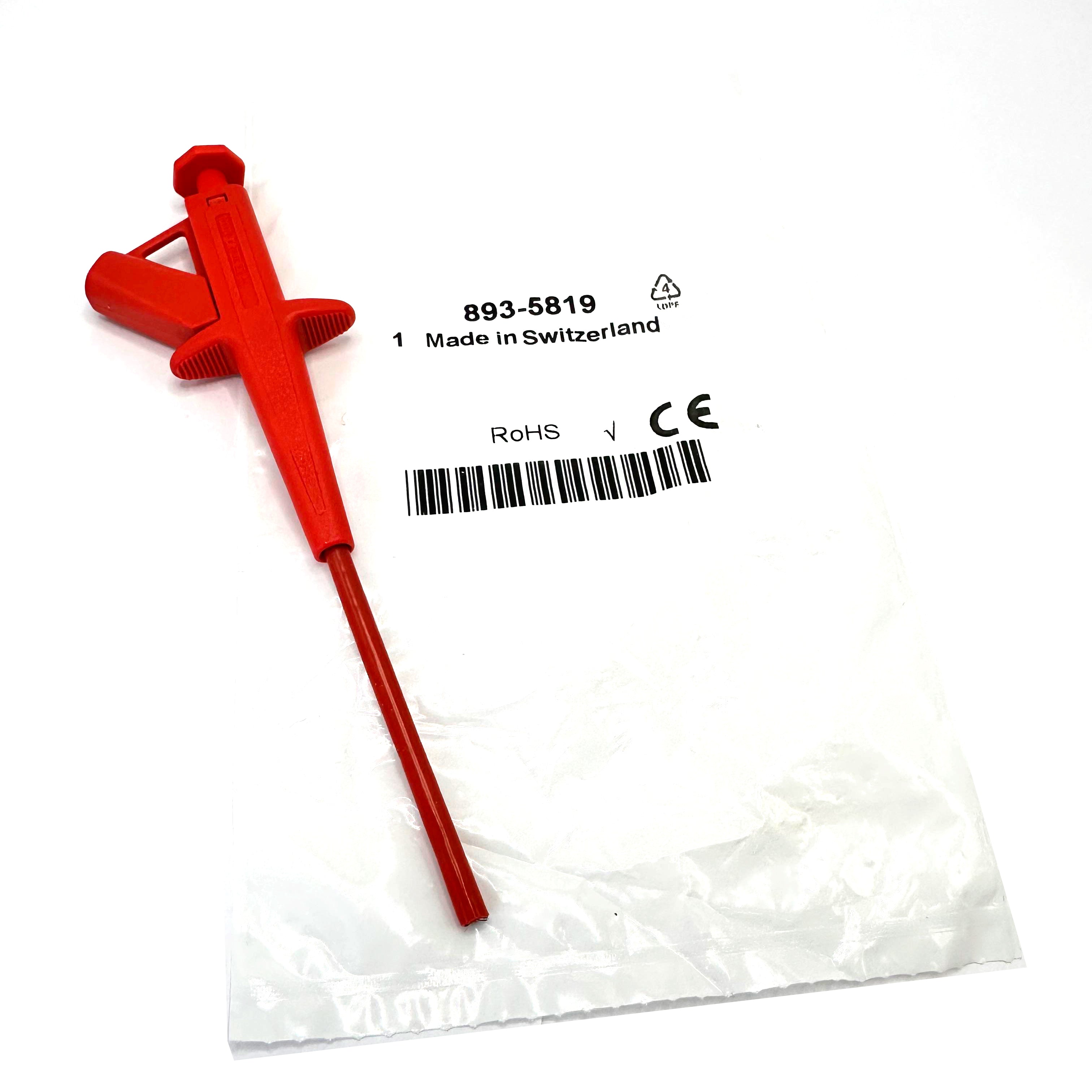 893-5819 Staubli Pinça de Teste Vermelho 4A 1kV 4mm